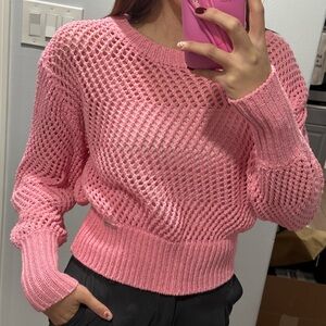 Pink knit sweater top